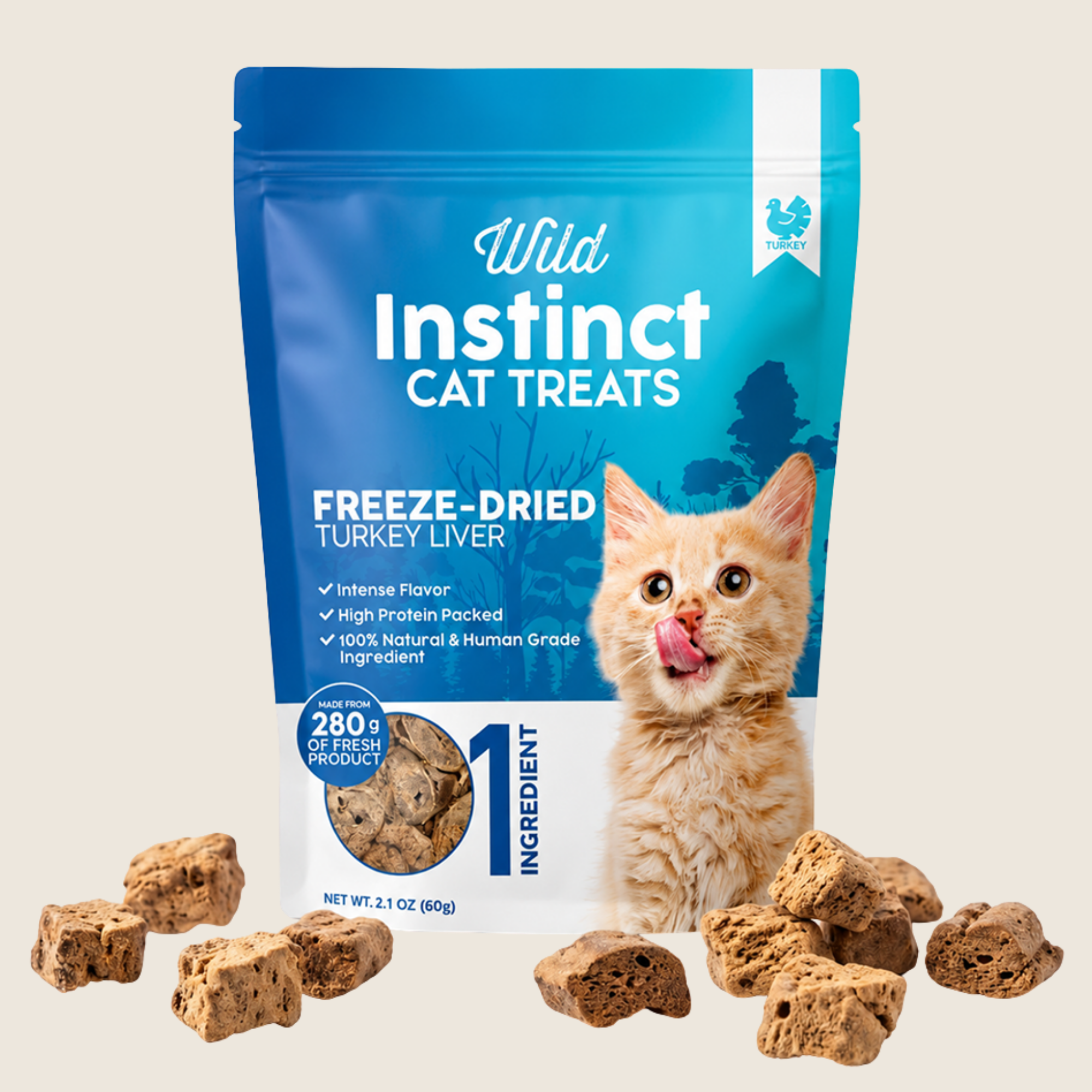 Freeze-Dried Turkey Liver for Cats