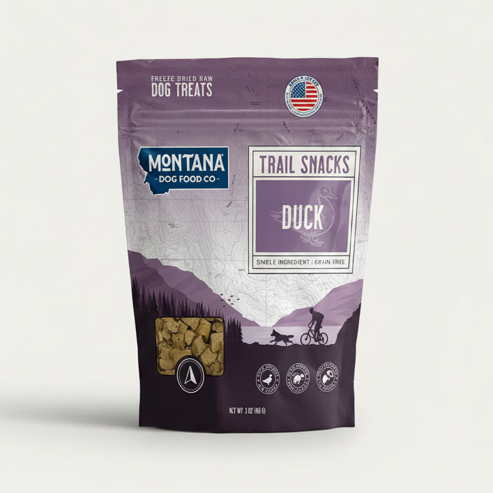 Duck Freeze-dried Raw Trail Snacks (Treats) for Dogs 3oz